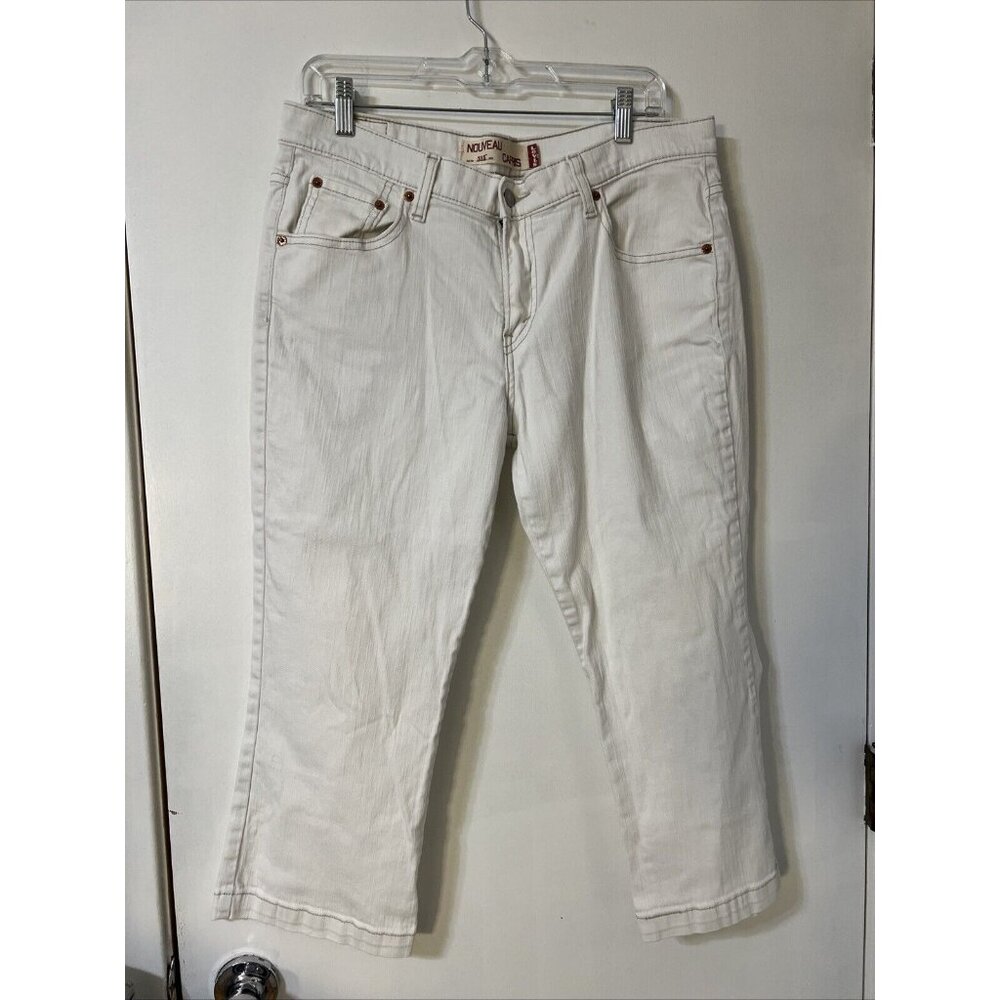 Levi's Jeans Womens Sz‎ 12 Style 515 Nouveau Capris White Straight Leg Cotton